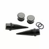 Acrylic Black Taper & Plug 4 Pack