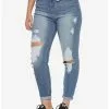 HTDENIM HT Denim Indigo Destructed Mom Jeans -Hoodies And Sweaters Shop 11849605 hi