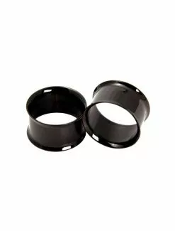 Black Double Flared Plug 2 Pack