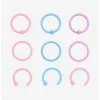 Pastel Pink Purple & Blue Seamless Captive & Open Nose Hoop 9 Pack 1 Pastel Pink Purple & Blue Seamless Captive & Open Nose Hoop 9 Pack -Hoodies And Sweaters Shop 12630678 hi