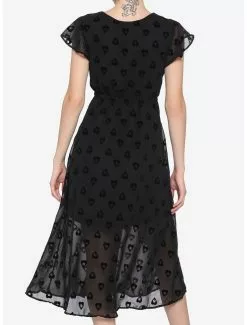 Black Planchette Tie-Front Midi Dress -Hoodies And Sweaters Shop 14918091 av2