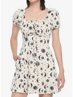 Celestial Sepia Empire Dress