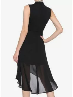 Black Caged Front Hi-Low Dress 7 Black Caged Front Hi-Low Dress -Hoodies And Sweaters Shop 15171878 av2