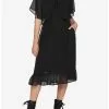 Black Sheer Capelet Midi Dress -Hoodies And Sweaters Shop 15659412 hi
