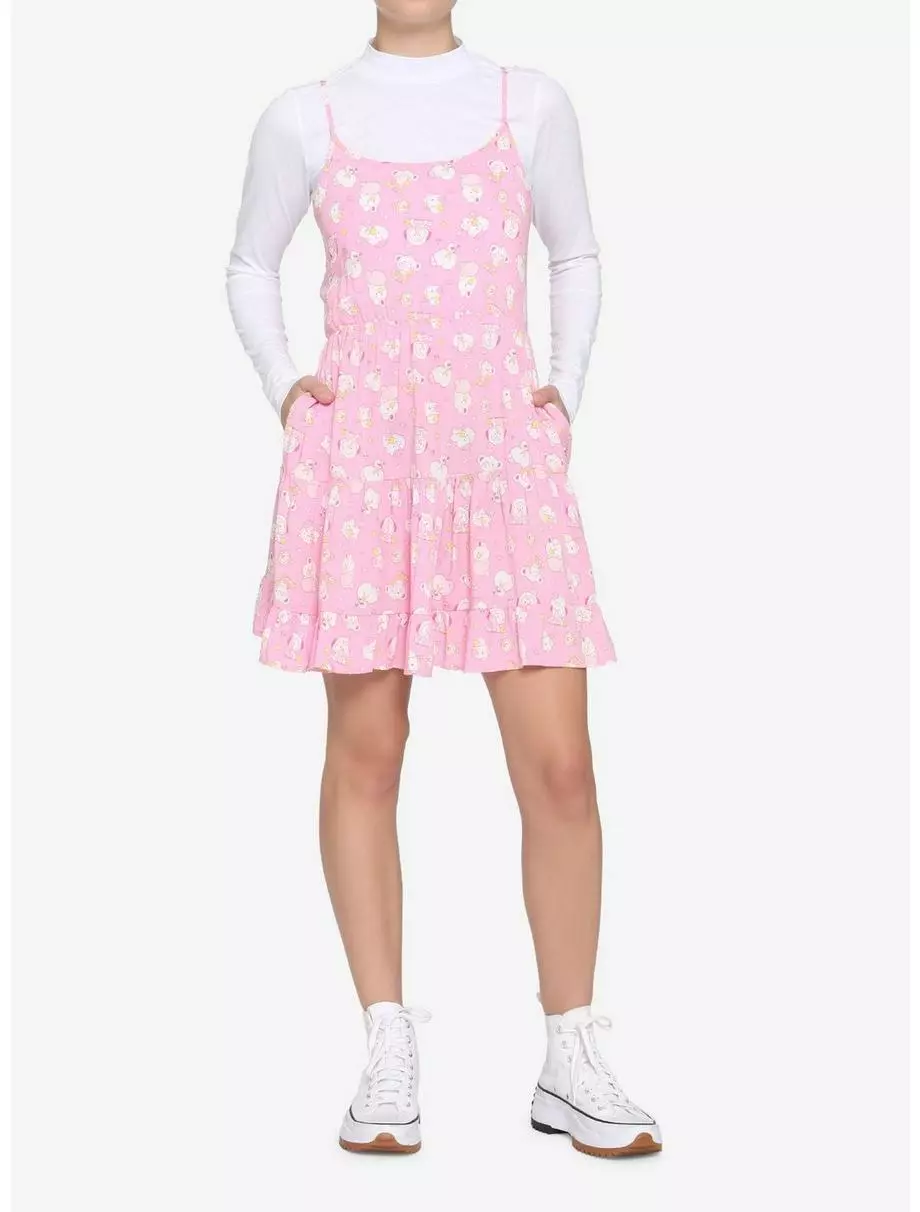 BT21 Jelly Candy Twofer Mock Neck Dress 4 BT21 Jelly Candy Twofer Mock Neck Dress - Image 2