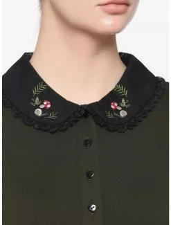 Forest Green Embroidered Collar Dress 9 Forest Green Embroidered Collar Dress -Hoodies And Sweaters Shop 16303307 av3