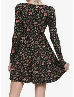 Woodland Mushroom Tiered Long-Sleeve Dress 7 Woodland Mushroom Tiered Long-Sleeve Dress -Hoodies And Sweaters Shop 16635290 av2