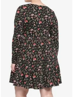 Woodland Mushroom Tiered Long-Sleeve Dress Plus Size 7 Woodland Mushroom Tiered Long-Sleeve Dress Plus Size -Hoodies And Sweaters Shop 16635398 av2