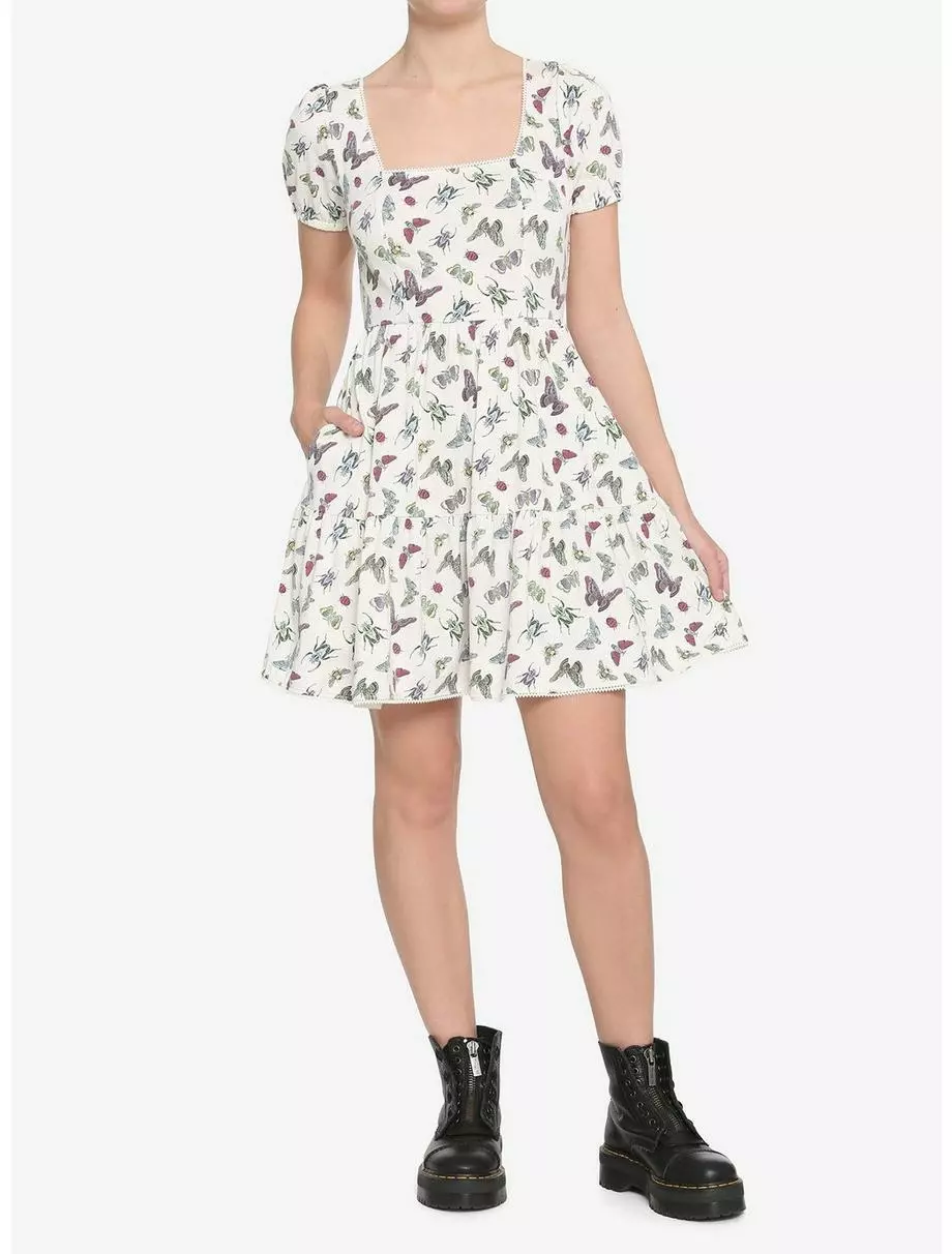 Colorful Bugs Tiered Dress 4 Colorful Bugs Tiered Dress - Image 2
