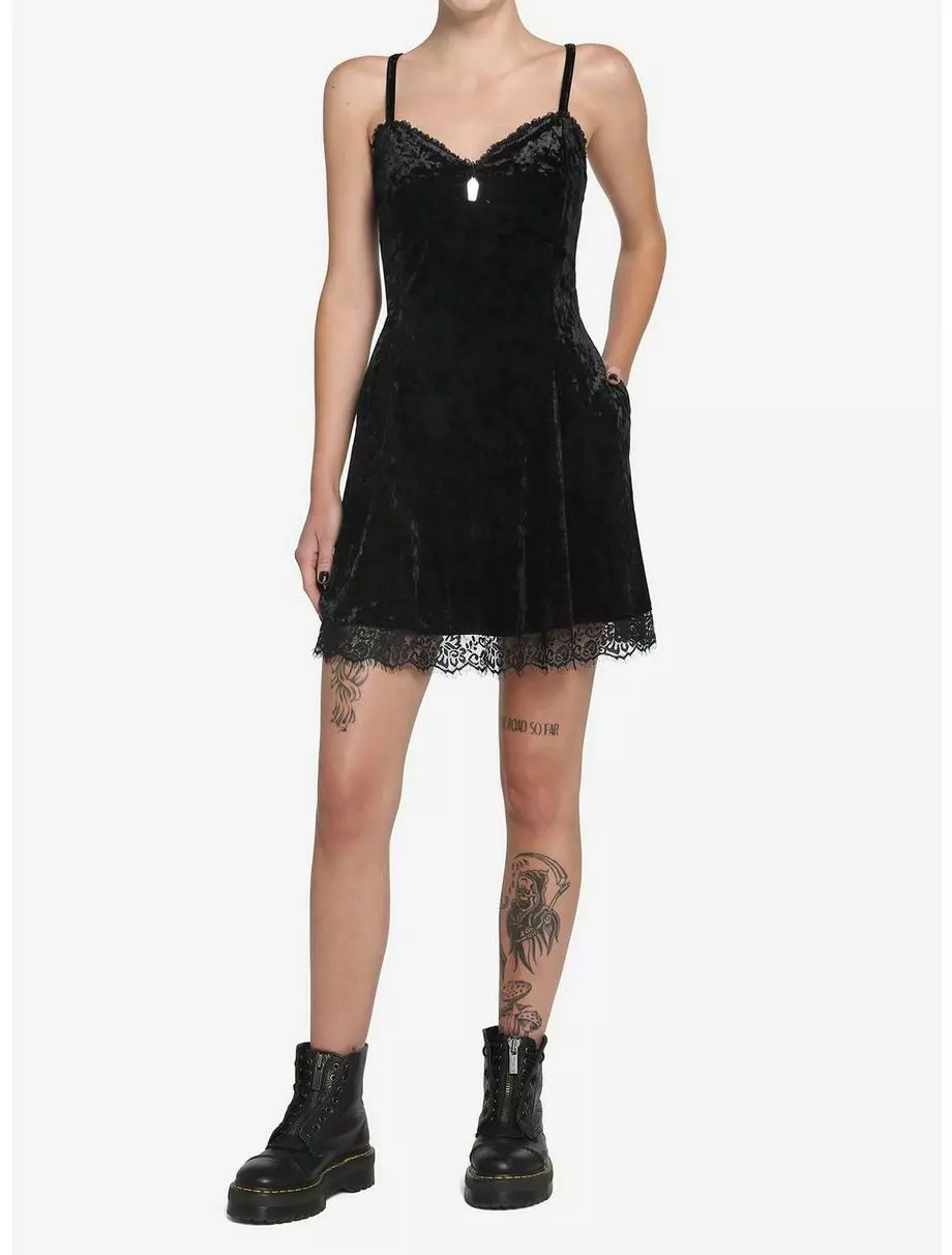 Black Velvet Slip Dress 4 Black Velvet Slip Dress - Image 2
