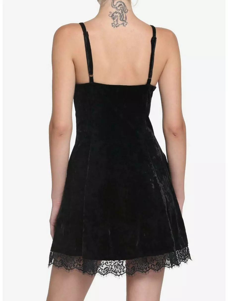 Black Velvet Slip Dress 5 Black Velvet Slip Dress - Image 3