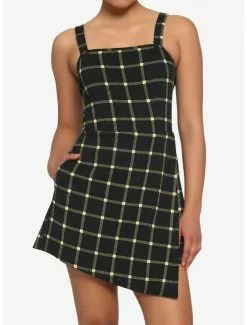 Black & Yellow Plaid Skort Skirtall