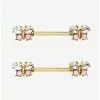 14G Steel Sparkle Bee Nipple Barbell 2 Pack 1 14G Steel Sparkle Bee Nipple Barbell 2 Pack -Hoodies And Sweaters Shop 17243904 hi