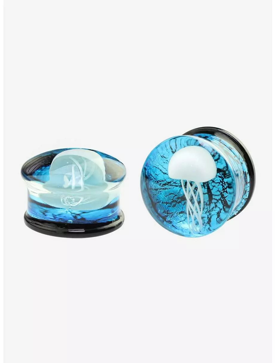 Glass Jellyfish Plug 2 Pack 3 Glass Jellyfish Plug 2 Pack