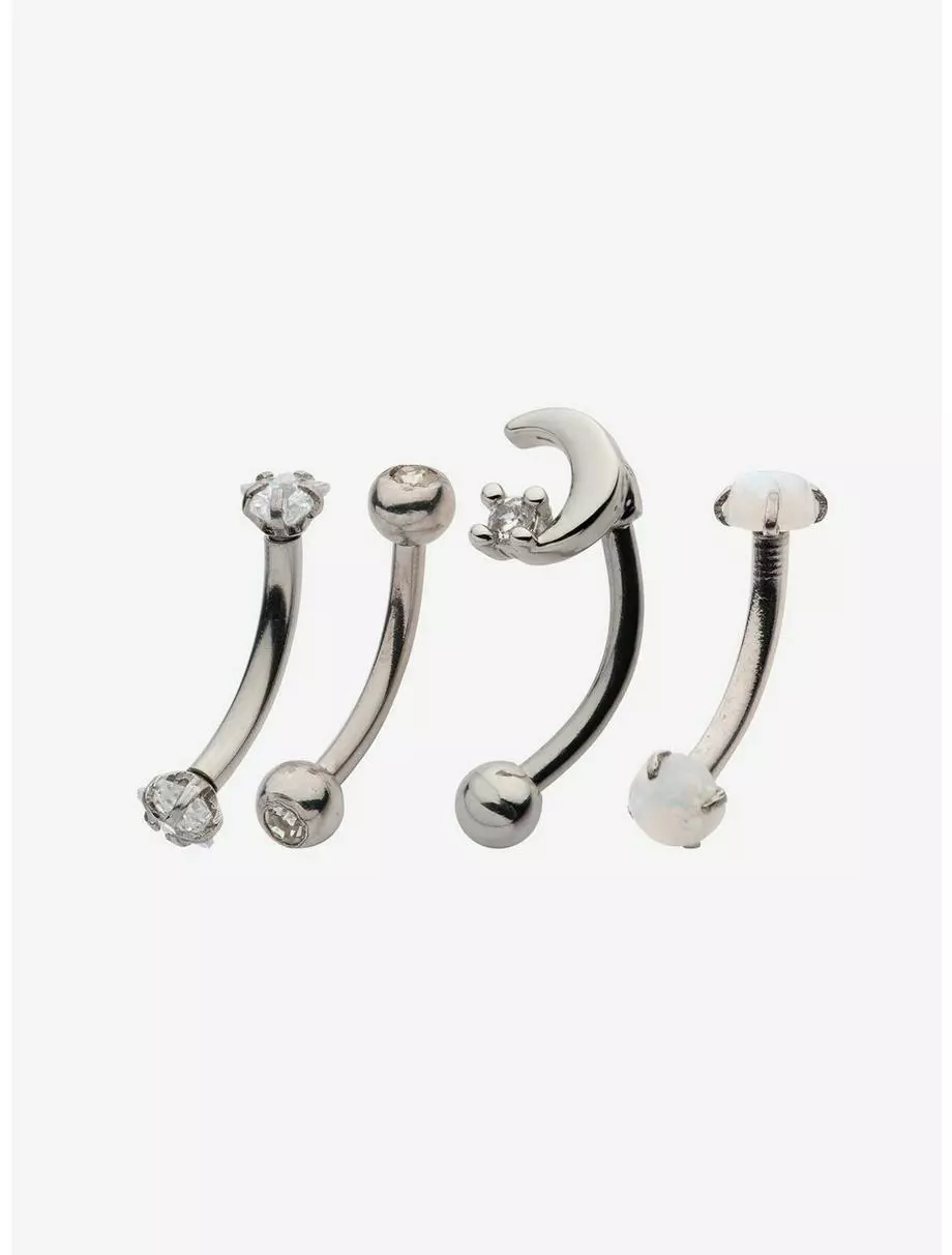 Steel Celestial Eyebrow Barbell 4 Pack 4 Steel Celestial Eyebrow Barbell 4 Pack - Image 2