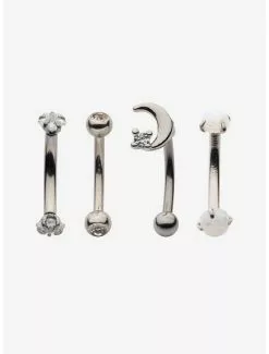 Steel Celestial Eyebrow Barbell 4 Pack