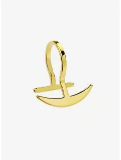 Steel Gold Faux Labret Cuff