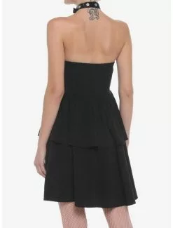 SOCIALCOLLISION Black Choker Tiered Dress 7 SOCIALCOLLISION Black Choker Tiered Dress -Hoodies And Sweaters Shop 17904496 av2