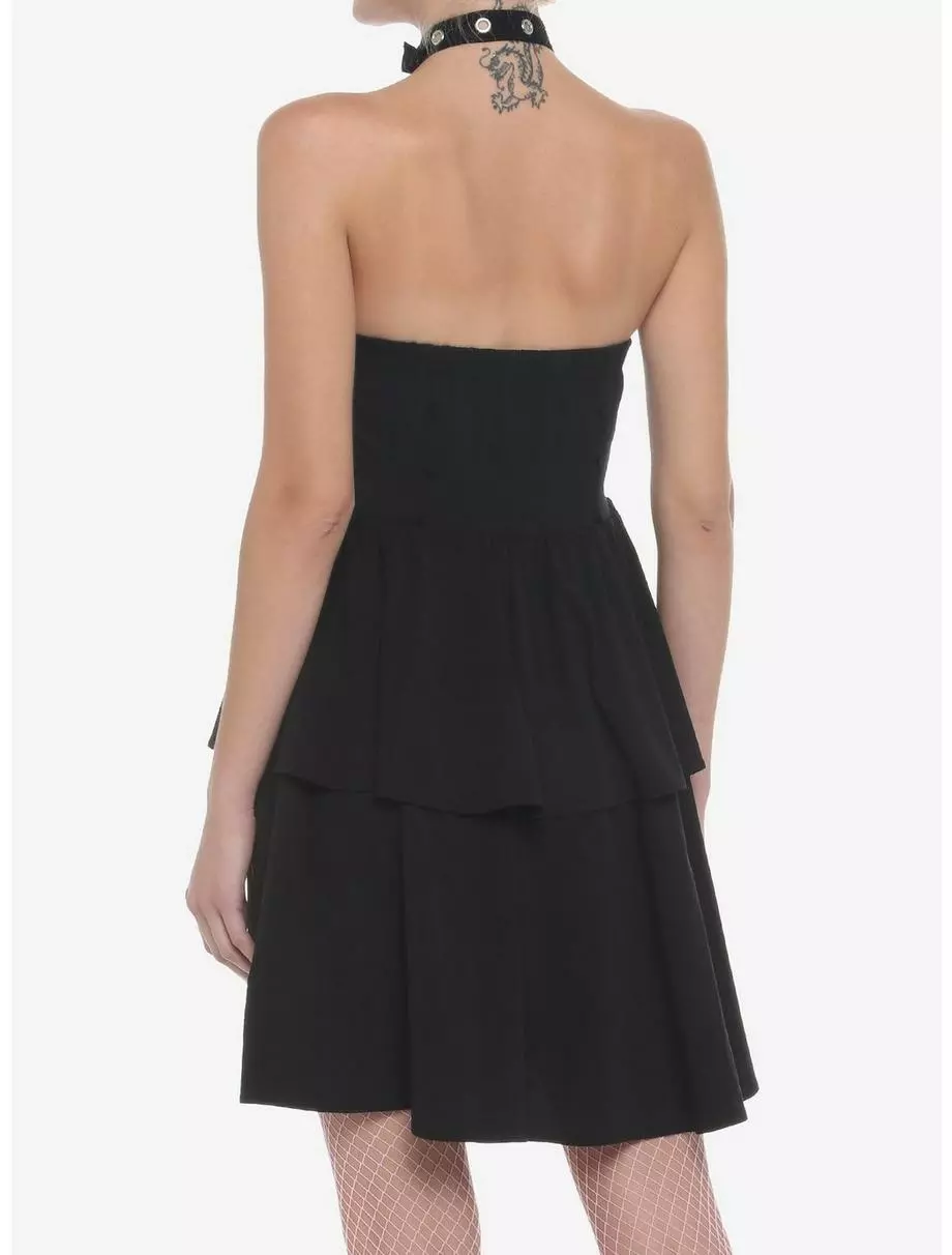 SOCIALCOLLISION Black Choker Tiered Dress 5 SOCIALCOLLISION Black Choker Tiered Dress - Image 3