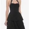 SOCIALCOLLISION Black Choker Tiered Dress 2 SOCIALCOLLISION Black Choker Tiered Dress -Hoodies And Sweaters Shop 17904496 hi