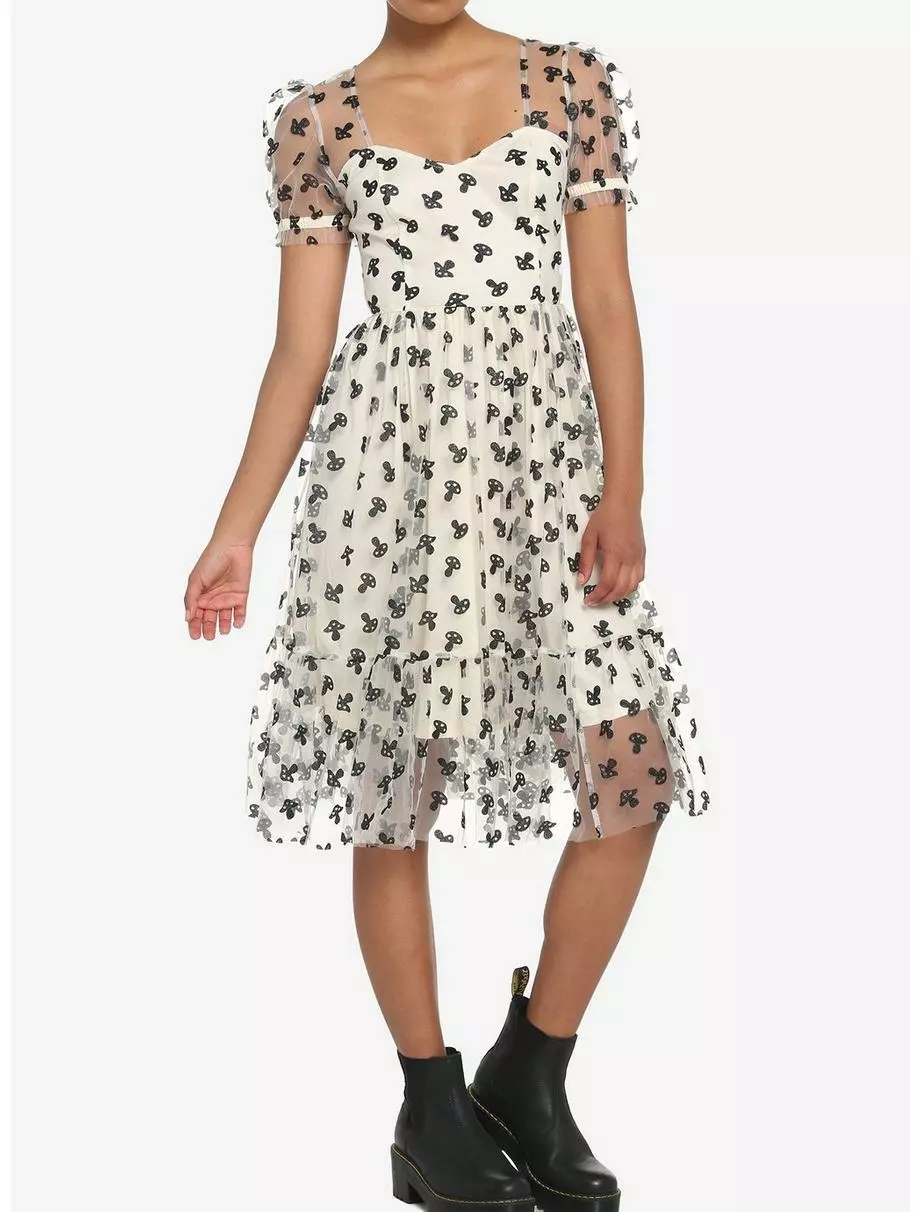 THORN&FABLE Mushroom Glitter Mesh Dress 4 THORN&FABLE Mushroom Glitter Mesh Dress - Image 2