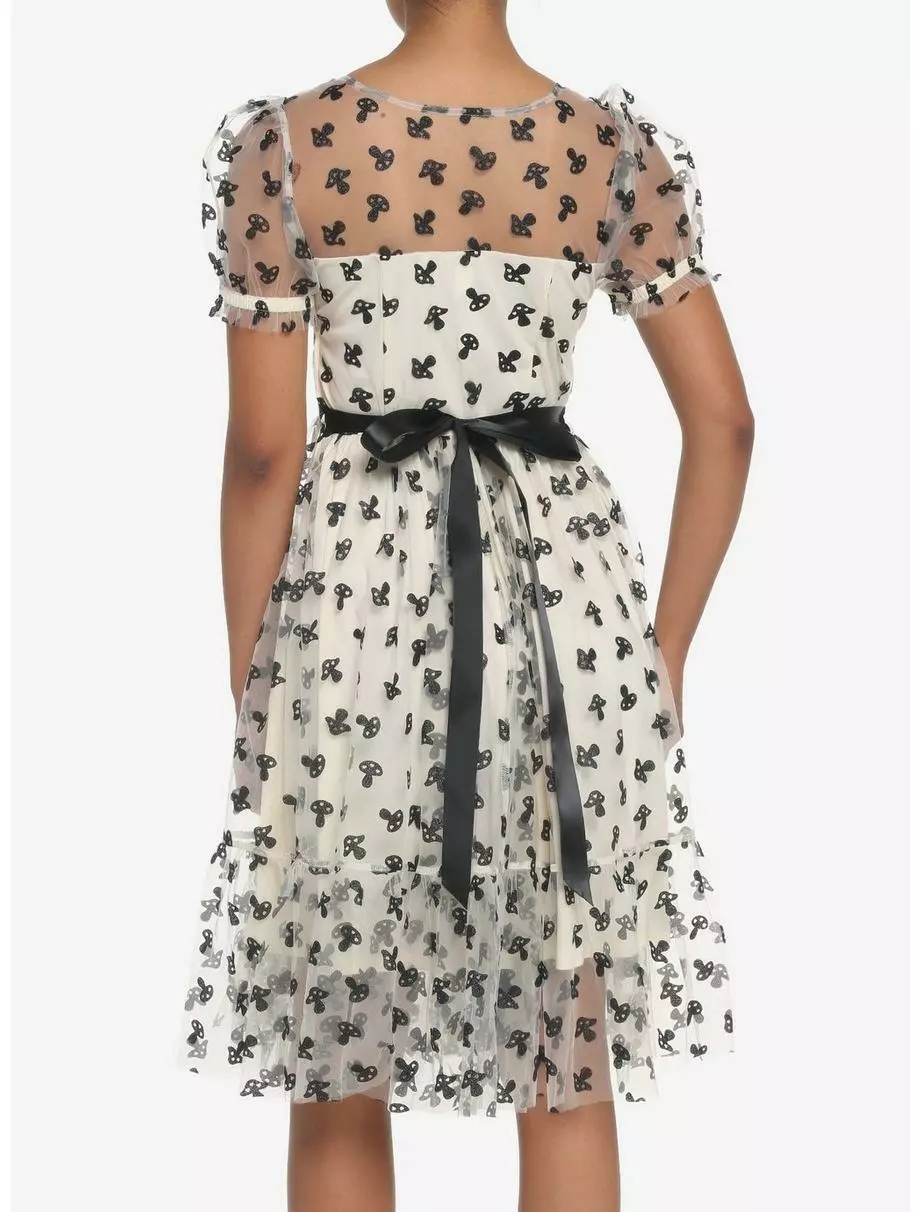 THORN&FABLE Mushroom Glitter Mesh Dress 5 THORN&FABLE Mushroom Glitter Mesh Dress - Image 3