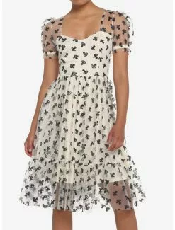 THORN&FABLE Mushroom Glitter Mesh Dress