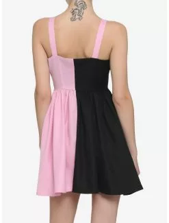 Pink & Black Split Sweetheart Dress 7 Pink & Black Split Sweetheart Dress -Hoodies And Sweaters Shop 18089206 av2