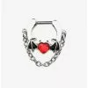Steel Silver Bat Wing Heart Layered Hinged Clicker 1 Steel Silver Bat Wing Heart Layered Hinged Clicker -Hoodies And Sweaters Shop 18237794 hi