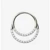 16G Steel Silver Double Row CZ Hinged Clicker 2 16G Steel Silver Double Row CZ Hinged Clicker -Hoodies And Sweaters Shop 18239527 hi