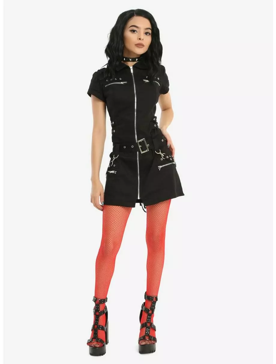 Black Bondage Zipper Dress 5 Black Bondage Zipper Dress - Image 3