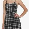 Black & White Plaid Zipper Dress 2 Black & White Plaid Zipper Dress -Hoodies And Sweaters Shop 18251814 hi