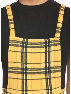 Yellow Plaid Twofer Skirtall 11 Yellow Plaid Twofer Skirtall -Hoodies And Sweaters Shop 18251827 av4