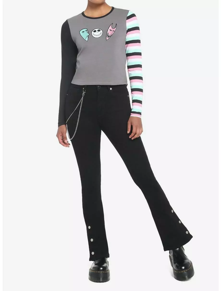 The Nightmare Before Christmas Oogie's Boys Contrast Girls Skimmer Long-Sleeve T-Shirt 4 The Nightmare Before Christmas Oogie's Boys Contrast Girls Skimmer Long-Sleeve T-Shirt - Image 2