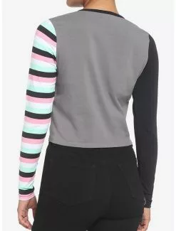 The Nightmare Before Christmas Oogie's Boys Contrast Girls Skimmer Long-Sleeve T-Shirt 7 The Nightmare Before Christmas Oogie's Boys Contrast Girls Skimmer Long-Sleeve T-Shirt -Hoodies And Sweaters Shop 18372664 av2