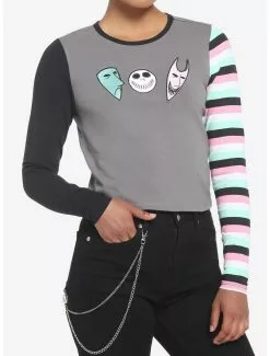 The Nightmare Before Christmas Oogie's Boys Contrast Girls Skimmer Long-Sleeve T-Shirt