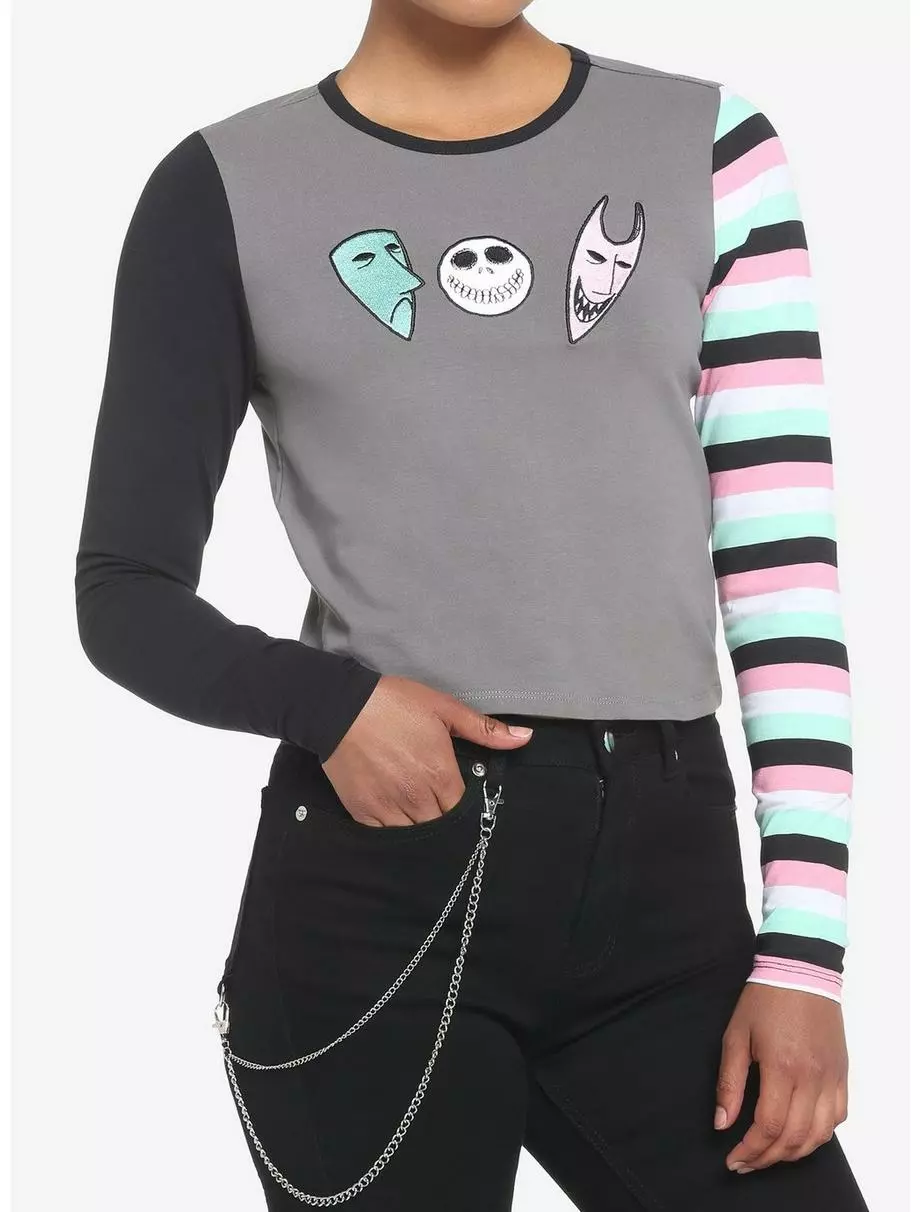 The Nightmare Before Christmas Oogie's Boys Contrast Girls Skimmer Long-Sleeve T-Shirt 3 The Nightmare Before Christmas Oogie's Boys Contrast Girls Skimmer Long-Sleeve T-Shirt