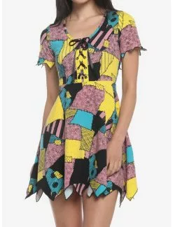 The Nightmare Before Christmas Sally Patchwork Jagged Dress