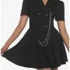 THORN&FABLE Hardware Chain Double-Breasted Blazer Dress -Hoodies And Sweaters Shop 18528882 hi
