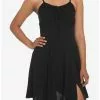 COSMICAURA Black Empire Slit Dress 2 COSMICAURA Black Empire Slit Dress -Hoodies And Sweaters Shop 18528897 hi