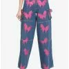 Pink Butterfly Denim Cargo Pants 1 Pink Butterfly Denim Cargo Pants -Hoodies And Sweaters Shop 18534641 hi