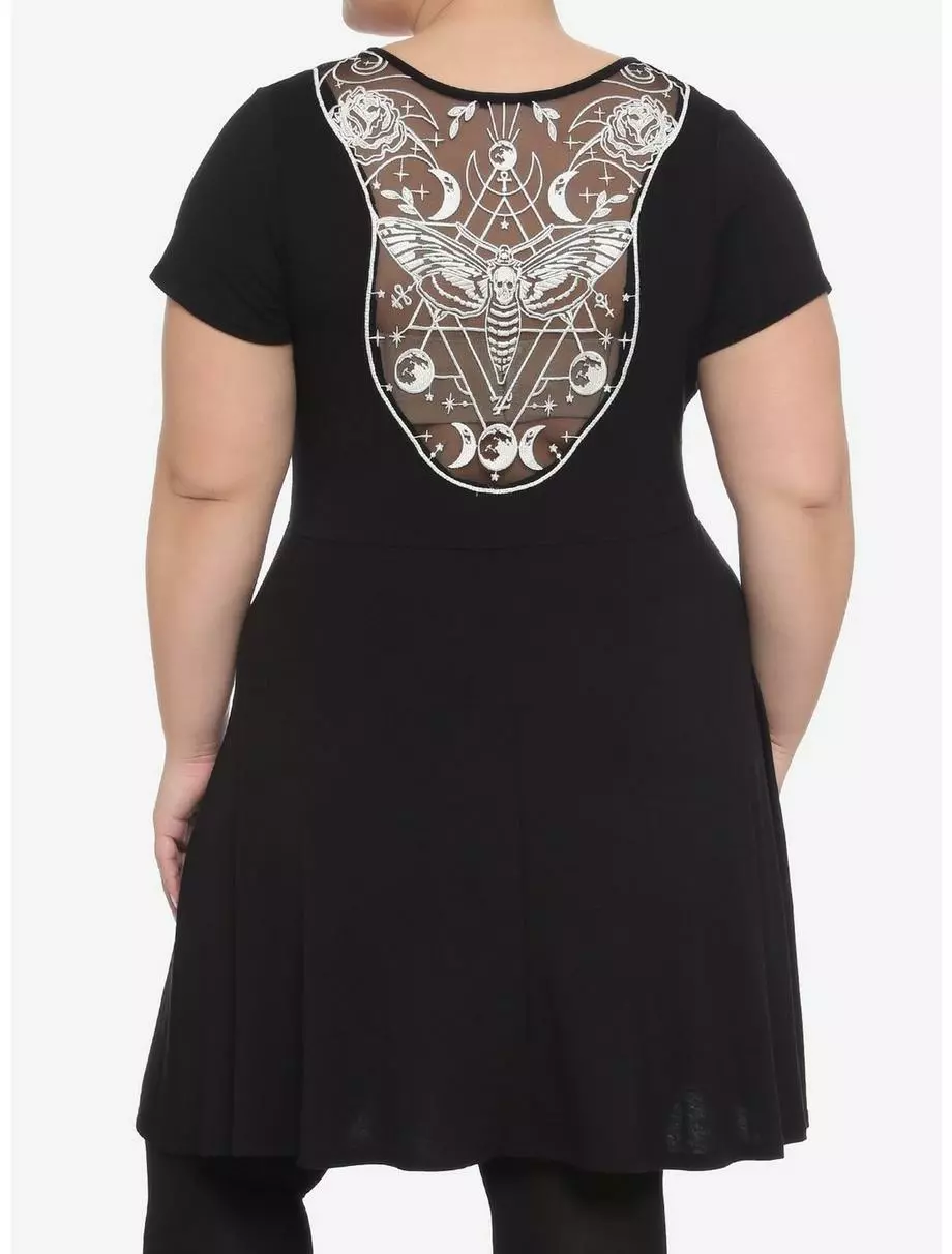 Death's-Head Moth Lace Back Dress Plus Size 3 Death's-Head Moth Lace Back Dress Plus Size