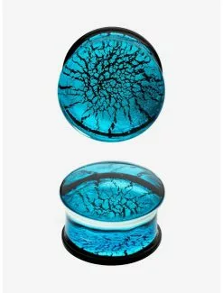 Glass Blue Crackle Plug 2 Pack 7 Glass Blue Crackle Plug 2 Pack -Hoodies And Sweaters Shop 18746786 av2