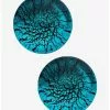 Glass Blue Crackle Plug 2 Pack