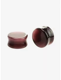 Glass Burgundy Plug 2 Pack