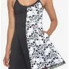 SOCIALCOLLISION Black Skull Split Dress 1 SOCIALCOLLISION Black Skull Split Dress -Hoodies And Sweaters Shop 18815072 hi