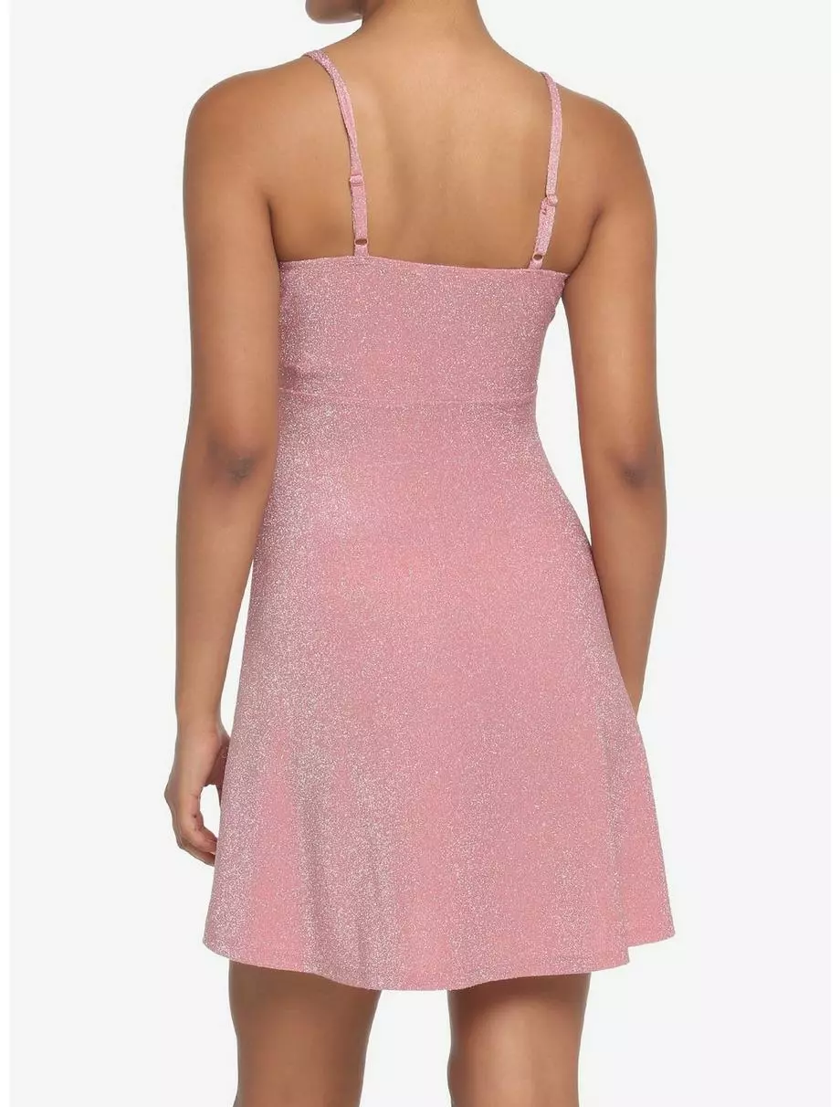 Mauve Sparkle Bustier Dress 5 Mauve Sparkle Bustier Dress - Image 3
