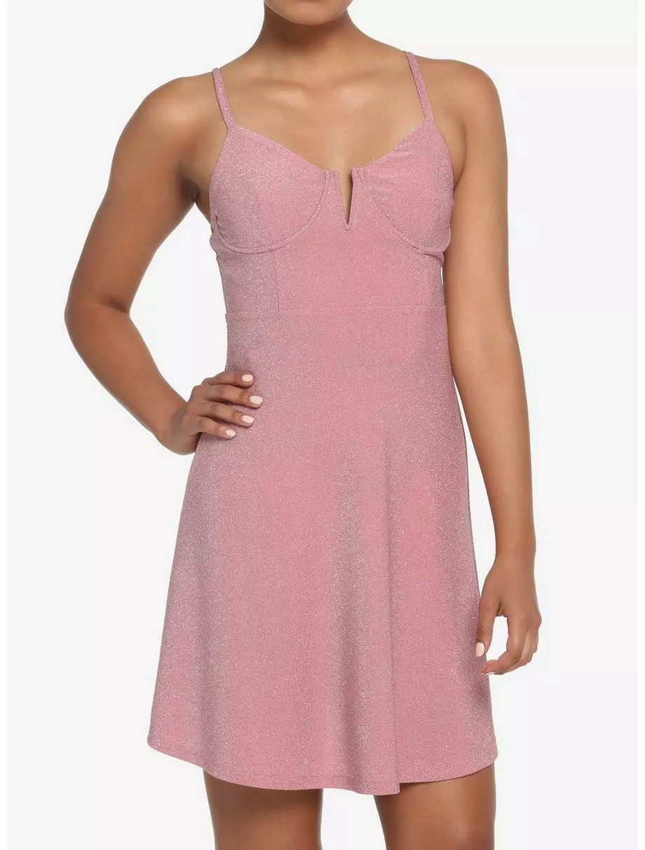 Mauve Sparkle Bustier Dress 3 Mauve Sparkle Bustier Dress