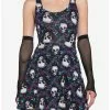 Skulls & Flowers Skater Dress With Lace Back 2 Skulls & Flowers Skater Dress With Lace Back -Hoodies And Sweaters Shop 19045913 hi