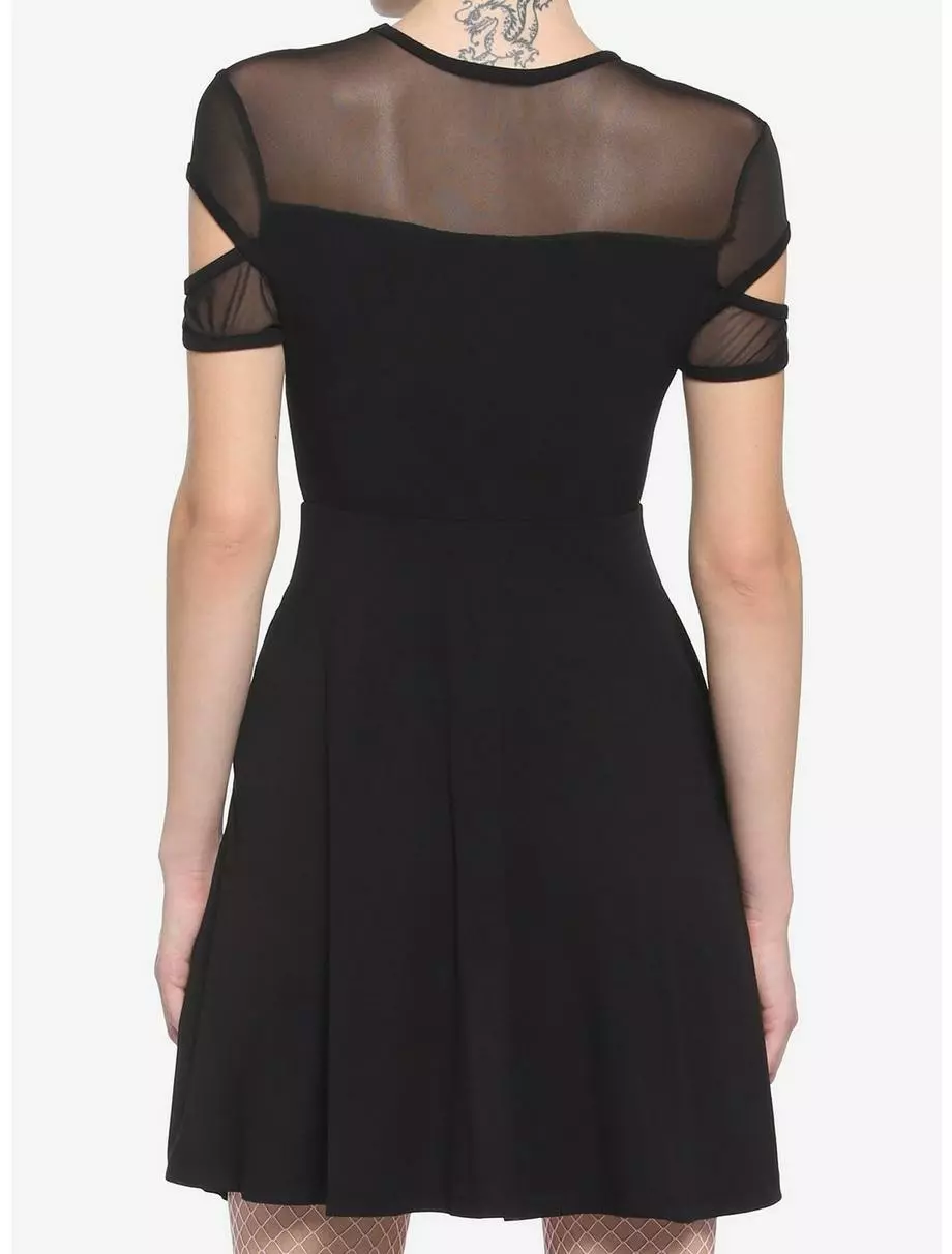 SOCIALCOLLISION Black Fishnet Cutout Dress 5 SOCIALCOLLISION Black Fishnet Cutout Dress - Image 3